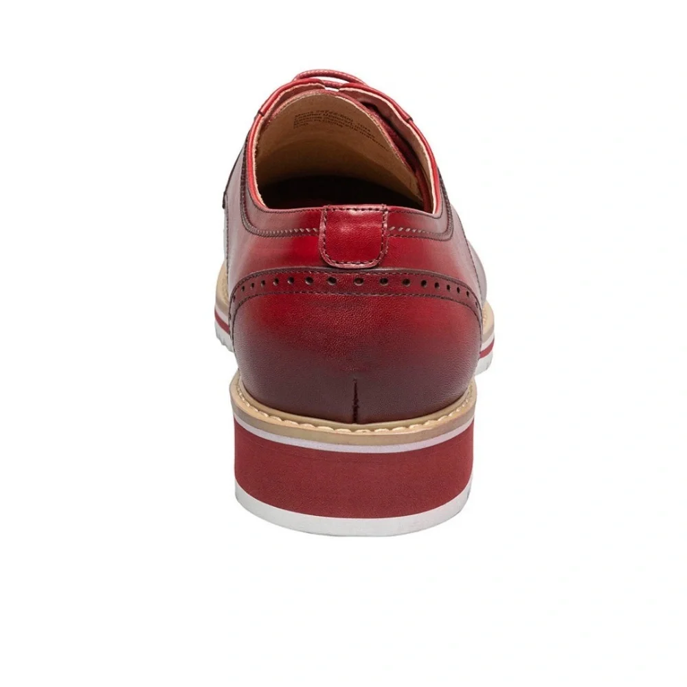 Stacy Adams Men's Barringer Plain Toe Oxford- Size 8- Red